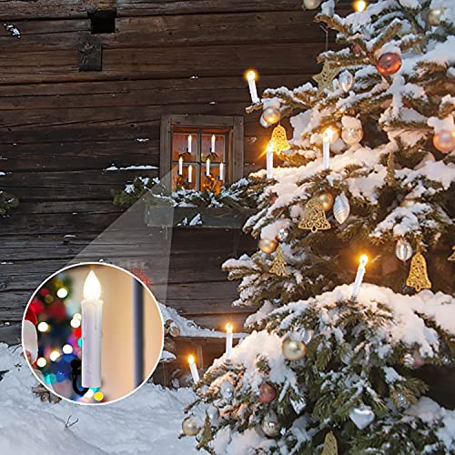 Battery Operated Taper Candle Lights with Remote, Timer, Warm White Flickering A5699