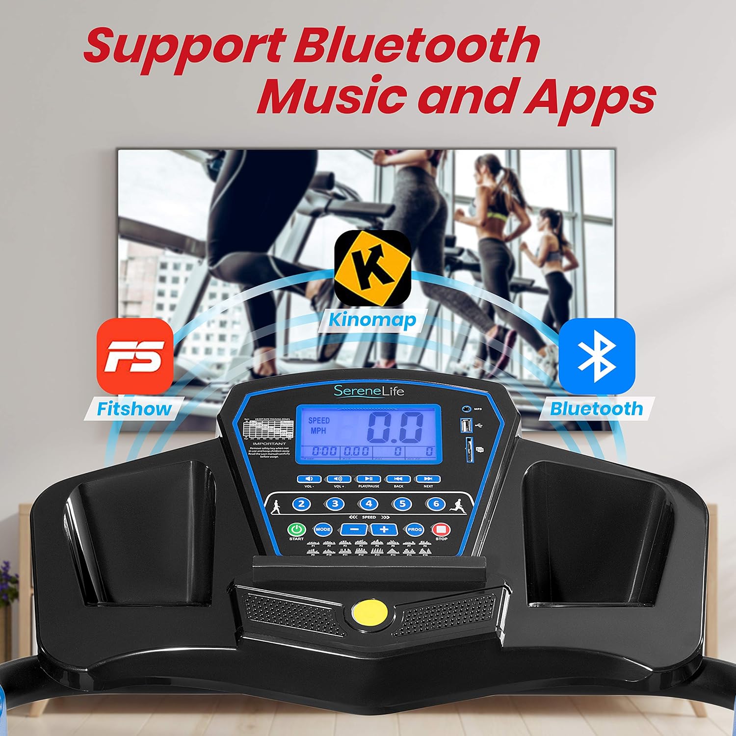 Smart Digital Incline Treadmill with Folding Electric Motor S7316