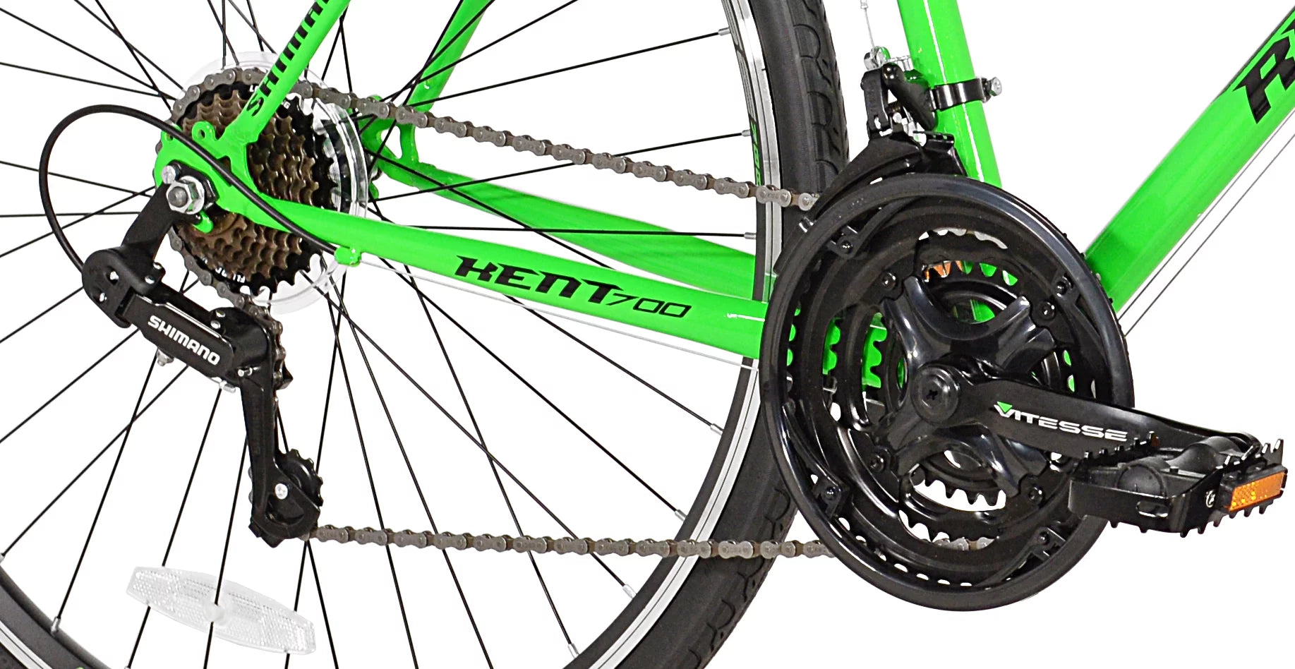 700c Road Bike, Black/Green V207650