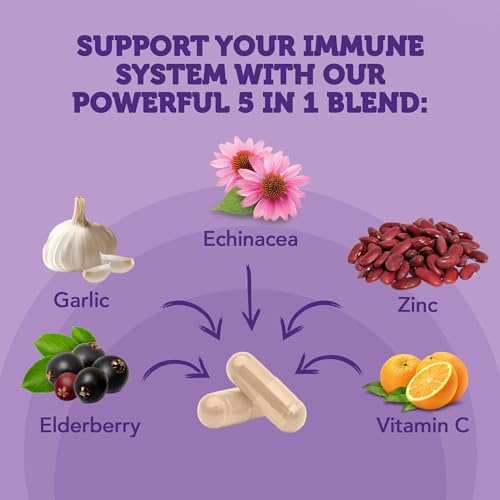 Organic Elderberry Capsules with Vitamin C, Zinc & Echinacea X626985