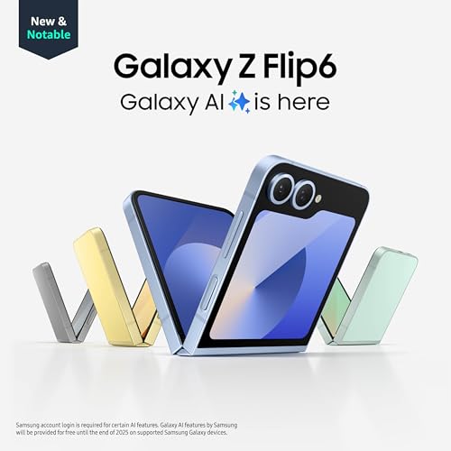 Galaxy Z Flip 6 AI Cell Phone, 256GB Unlocked Android Smartphone, Foldable Design U83954