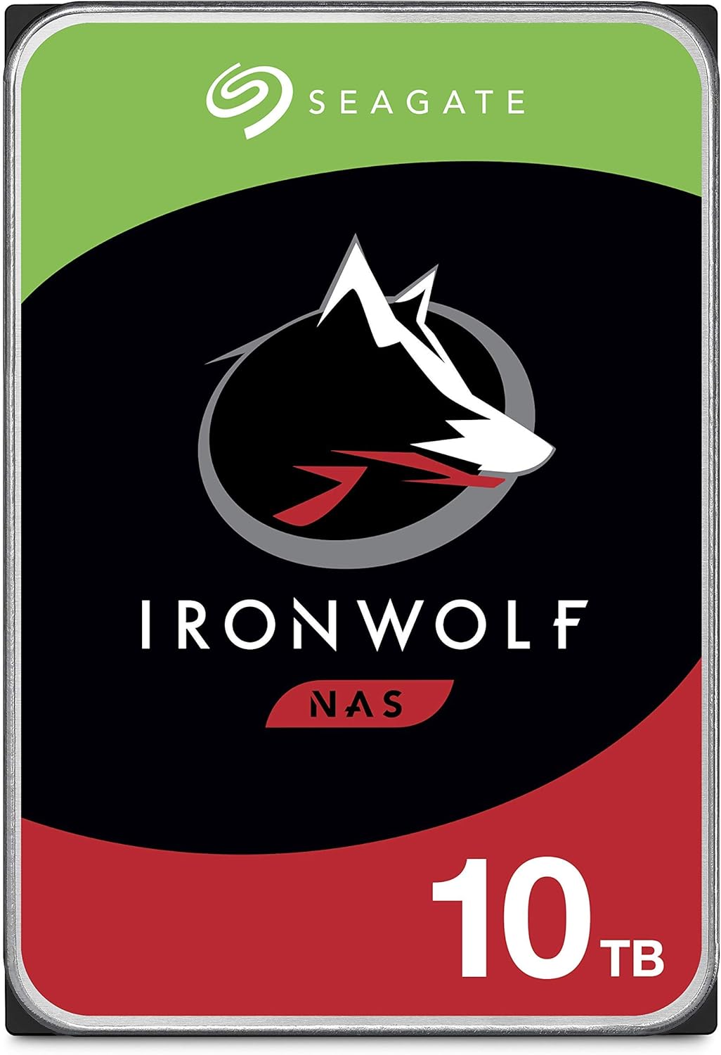 Seagate IronWolf 10TB NAS Internal Hard Drive HDD – CMR 3.5 Inch SATA 6Gb/s 7200 RPM 256MB Cache for RAID Network Attached Storage, with Rescue Service (ST10000VN0008) (Renewed)