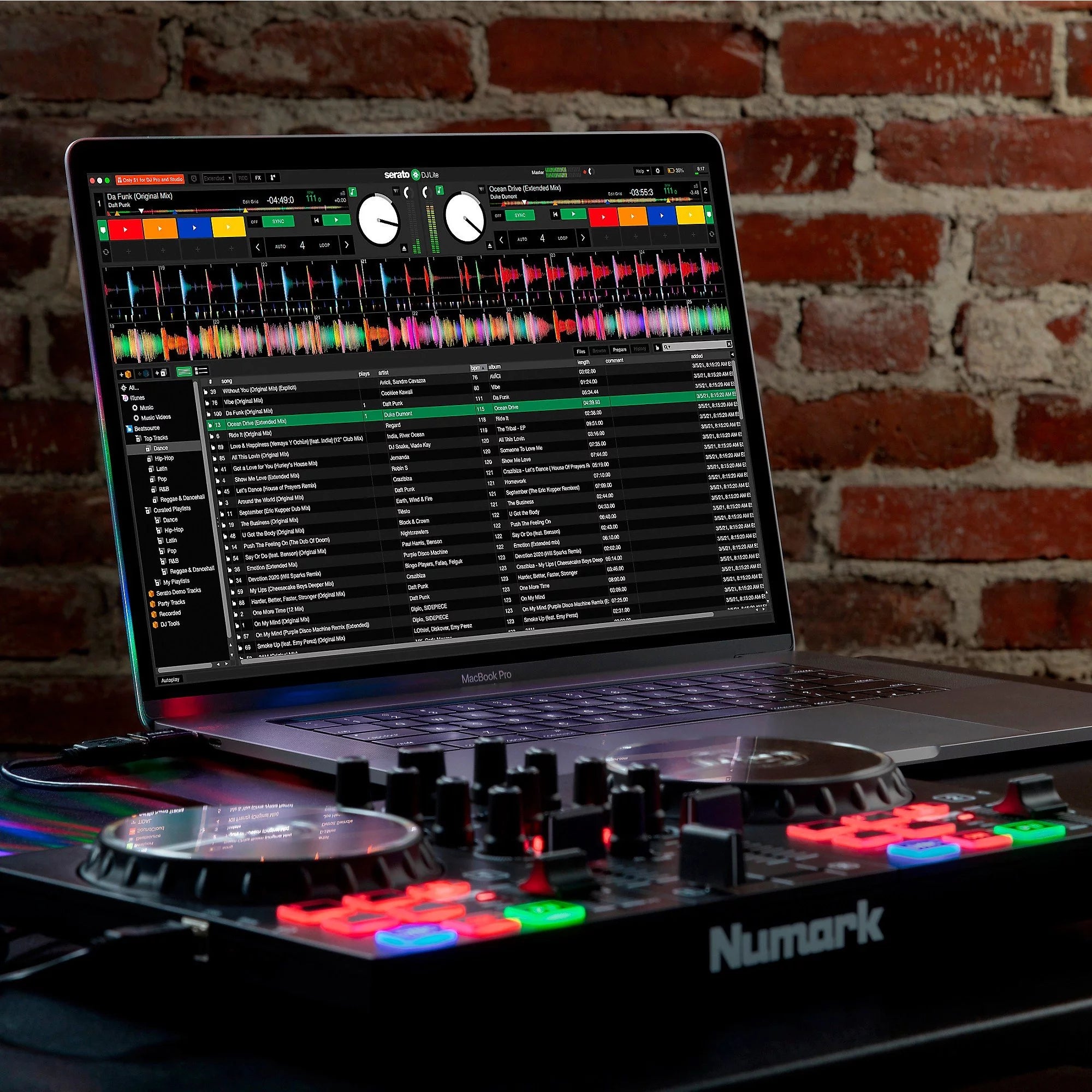 DJ Controller Set with Built-In Lights and Mixer J9616