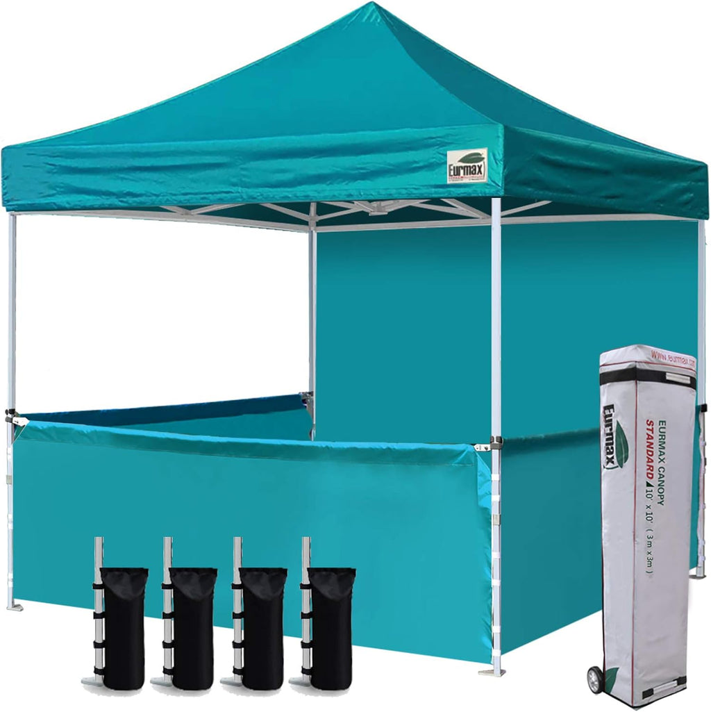 10x10 Pop-up Canopy Tent with Sidewalls and Roller Bag T643