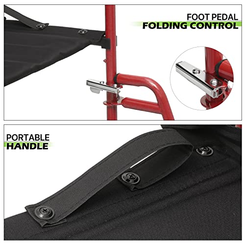 Wheelchair for Adults with Swing-Away Footrest, Foldable Lightweight, 16 Inch Seat F99219