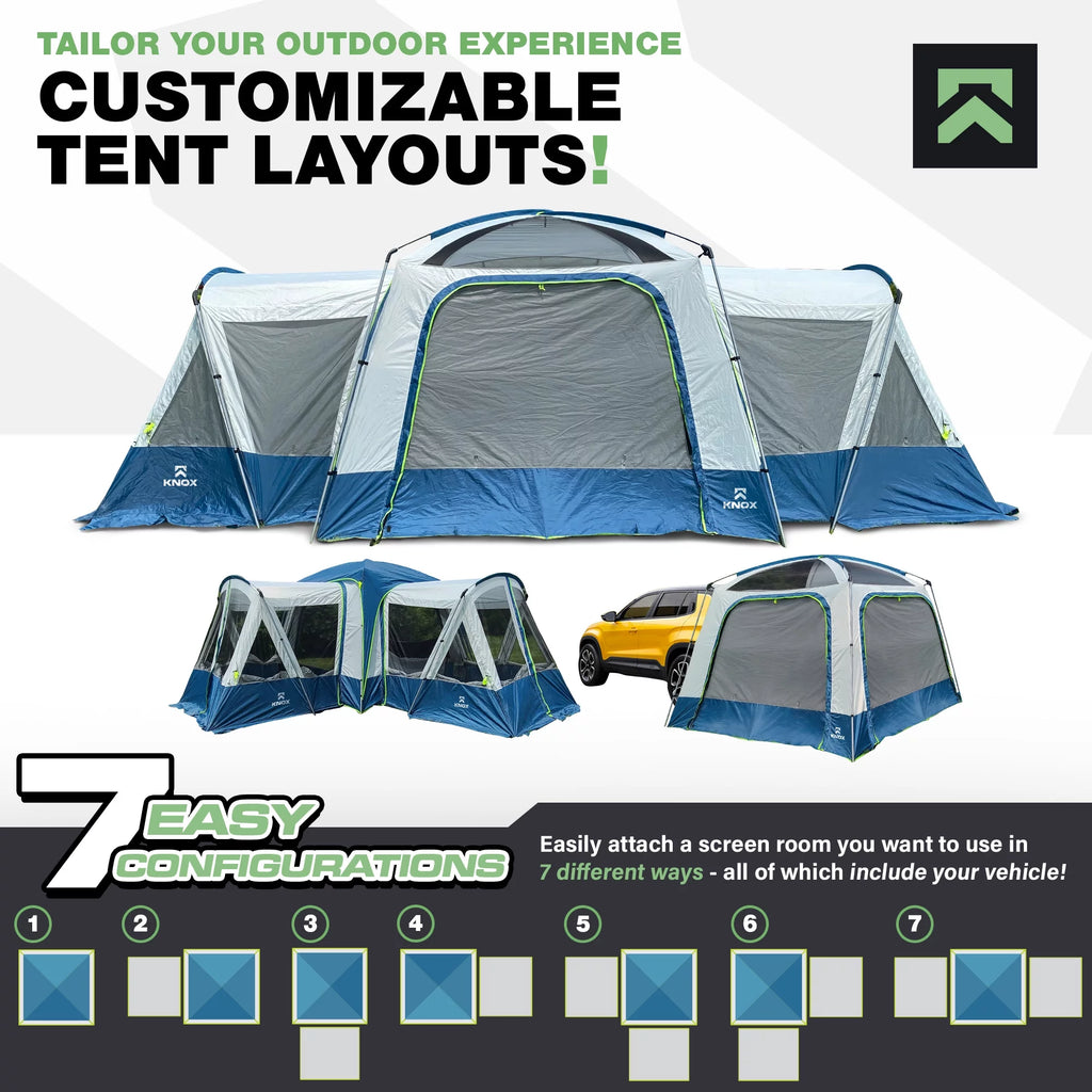 10-Person SUV Tent for Camping with 2 Screen Rooms H736976