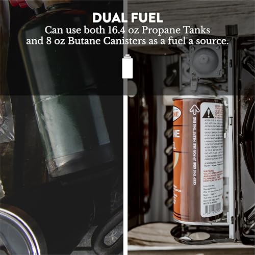 Propane or Butane Dual Fuel Portable Camping Stove with Carrying Case N959655