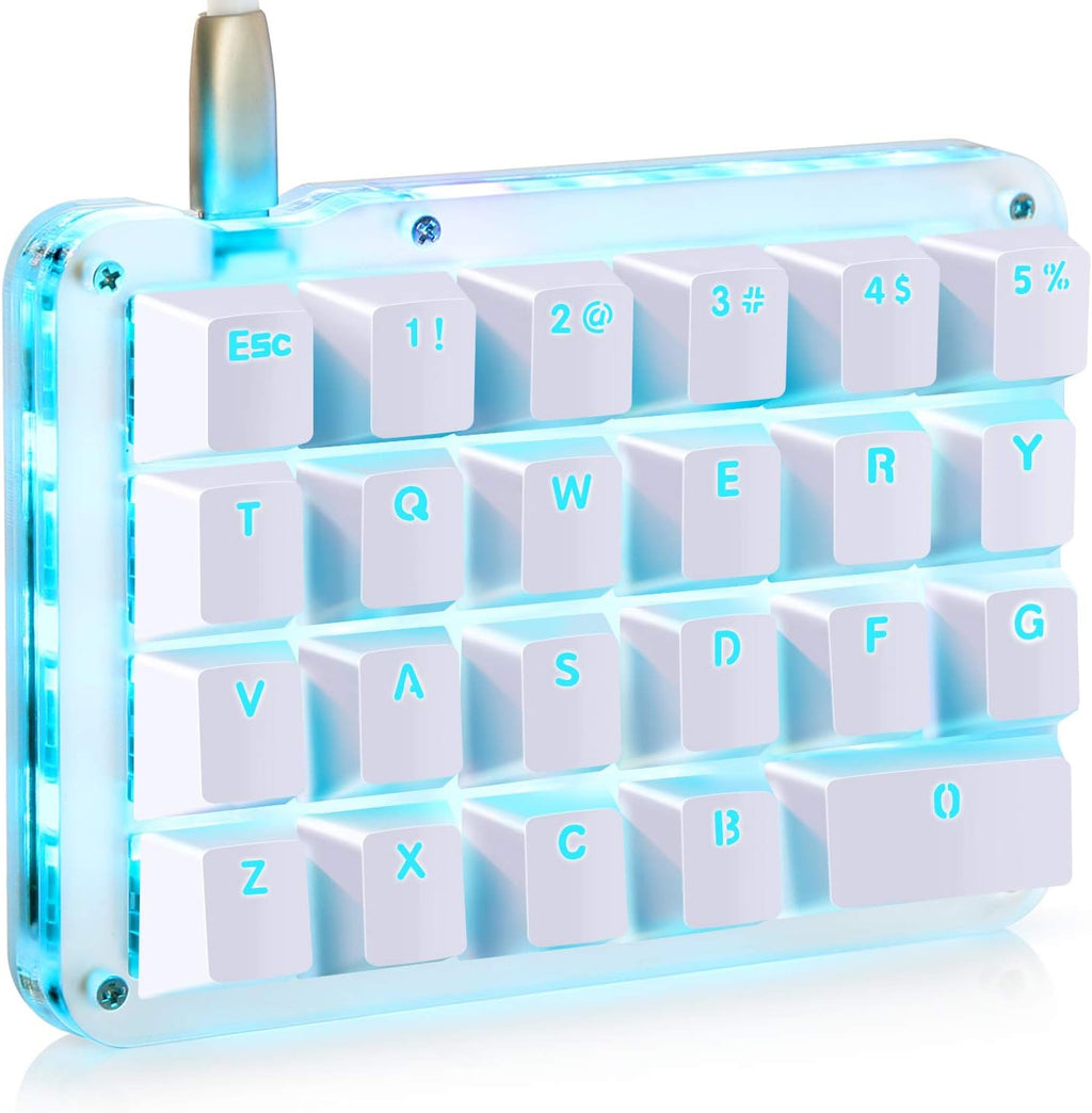 One-Handed Macro Mechanical Keyboard, RGB Backlit, 23 Programmable Keys W265426