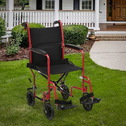 Wheelchair for Adults with Swing-Away Footrest, Foldable Lightweight, 16 Inch Seat F99219