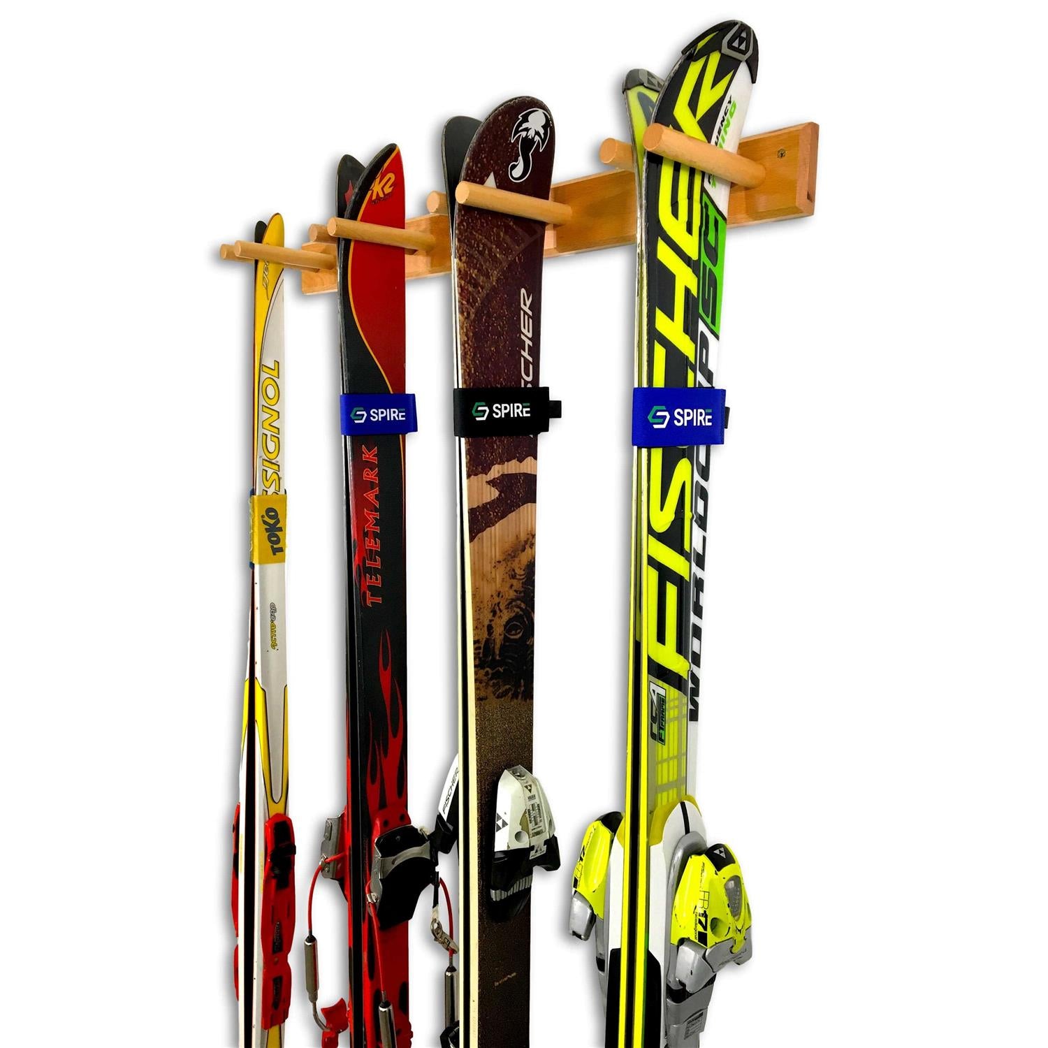 Timber Ski Wall Rack for 4 Pairs of Skis C7525