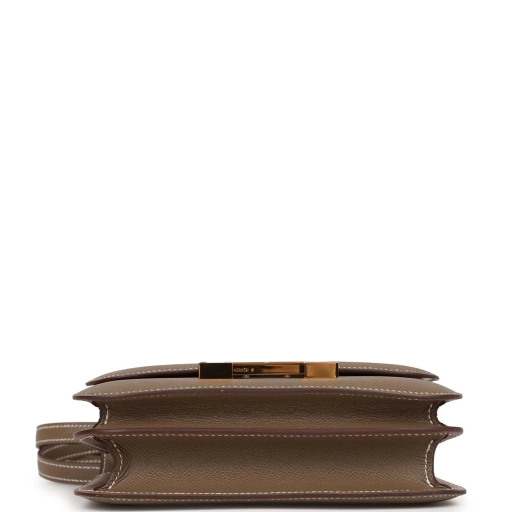 Constance 18 Etoupe Epsom Gold Hardware F14501
