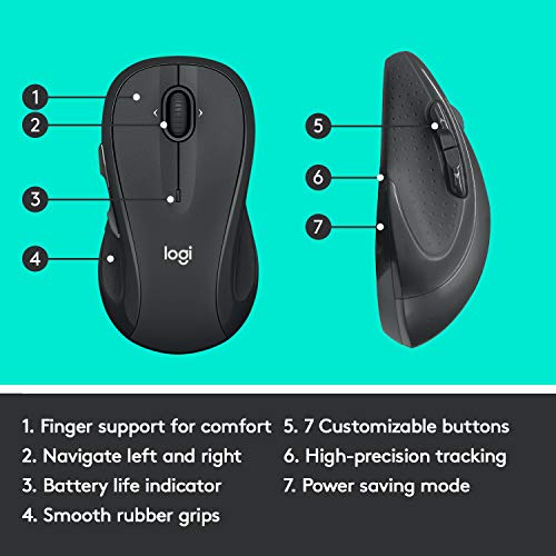 Wireless Mouse for Laptop and PC with USB Receiver, Programmable Buttons Z1280