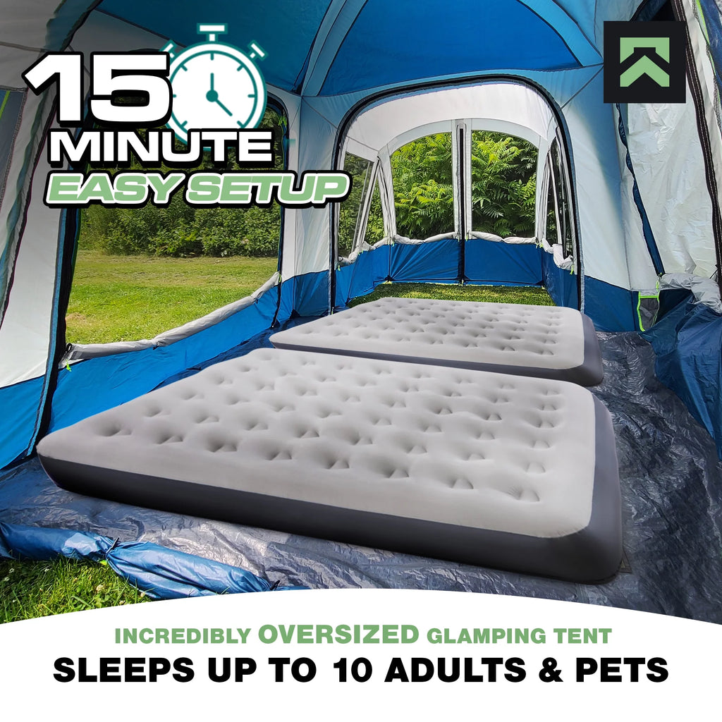 10-Person SUV Tent for Camping with 2 Screen Rooms H736976