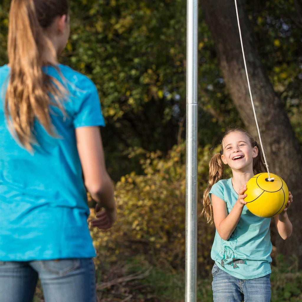 Compact Tetherball Set for Outdoor Backyard with Ball and Rope A44102