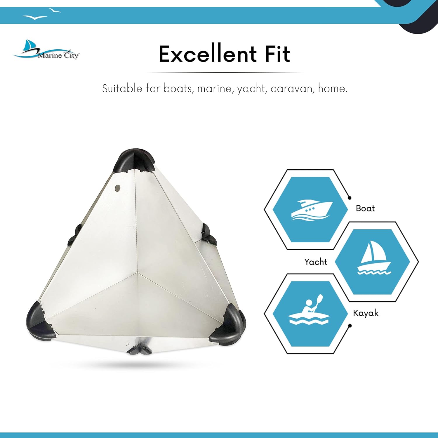 Aluminium Boat Radar Reflector Octahedral 16 Inches T56397