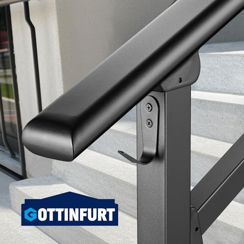 Outdoor Steps Handrail with Installation Kit for 1-3 Steps U2778