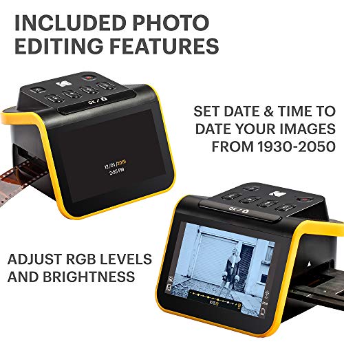 Film & Slide Scanner with 5" LCD Screen, Converts Negatives to Digital JPEG Photos R10211