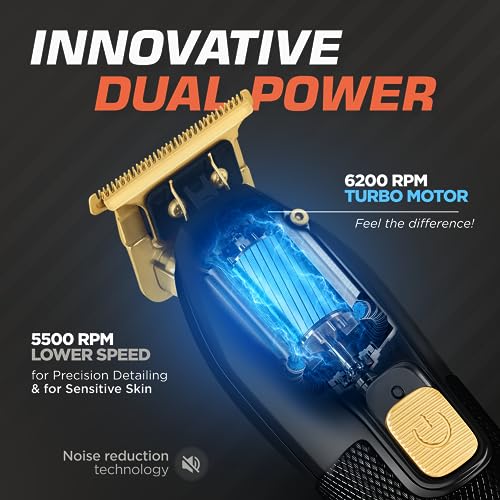 Professional Hair Clippers for Men, Cordless Trimmer Set with Precise Cutting U595966