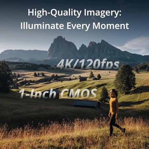 Vlogging Camera with 1'' CMOS & 4K/120fps Video, 3-Axis Stabilization, 2" Rotatable Touchscreen S842635