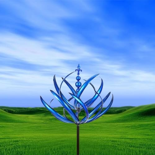 Outdoor Metal Wind Spinners for Lawn & Garden, Red Z14631