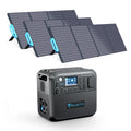 Bluetti Portable Solar Generator With 3 PV200 200W Solar Panels Included, AC200MAX 2048Wh Power Station, LiFePO4 Battery Pack Expandable to 8192Wh for Home Use,Trip,Emergency - Radiant Selections