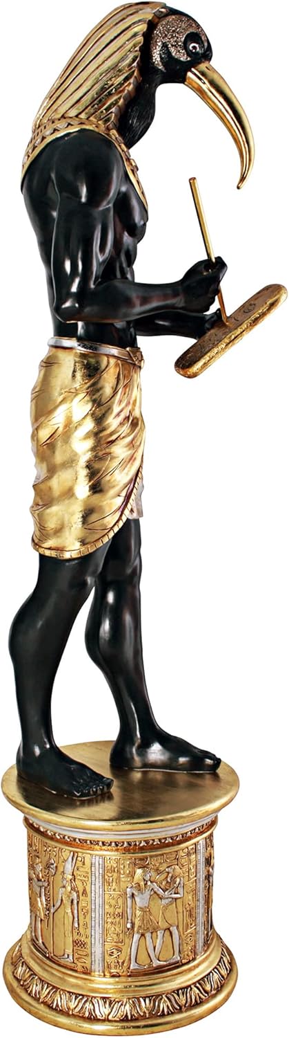 Life-Size Thoth Statue Atop Temple Column Mount A990