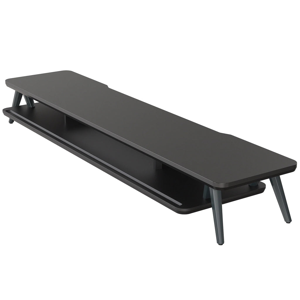 Dual Monitor Stand Riser 42.5 Inch Desk Shelf with Storage Organizer Y7352