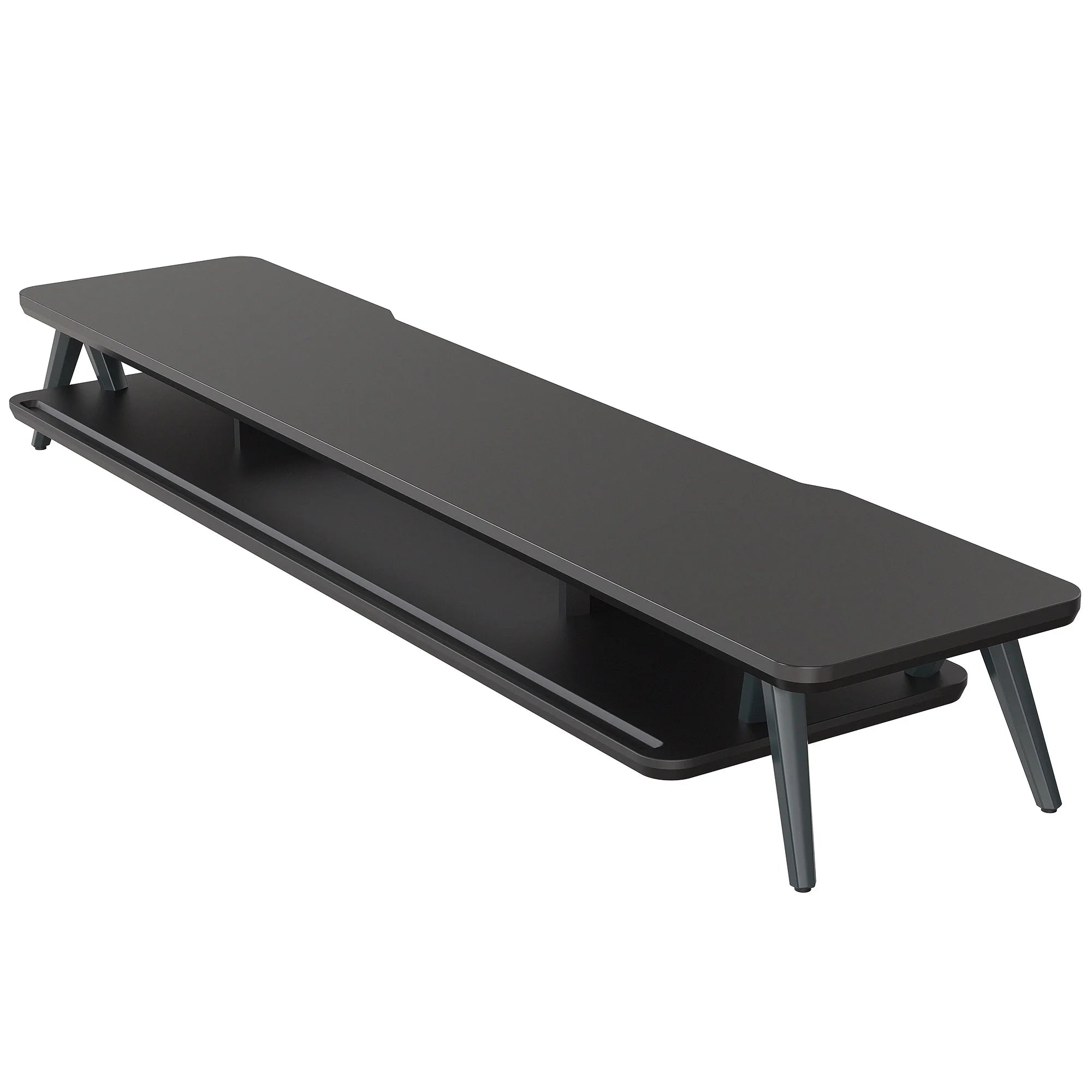 Dual Monitor Stand Riser 42.5 Inch Desk Shelf with Storage Organizer Y7352