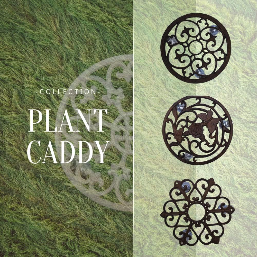 Cast Iron Butterfly Flower Garden Plant Trolley U612