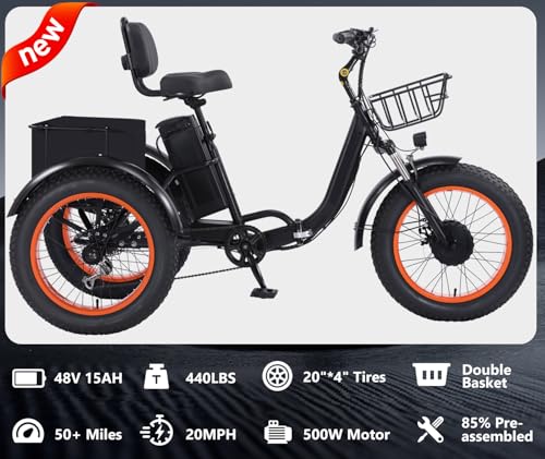 Adult Electric Tricycle 3 Wheel Bike Q8526