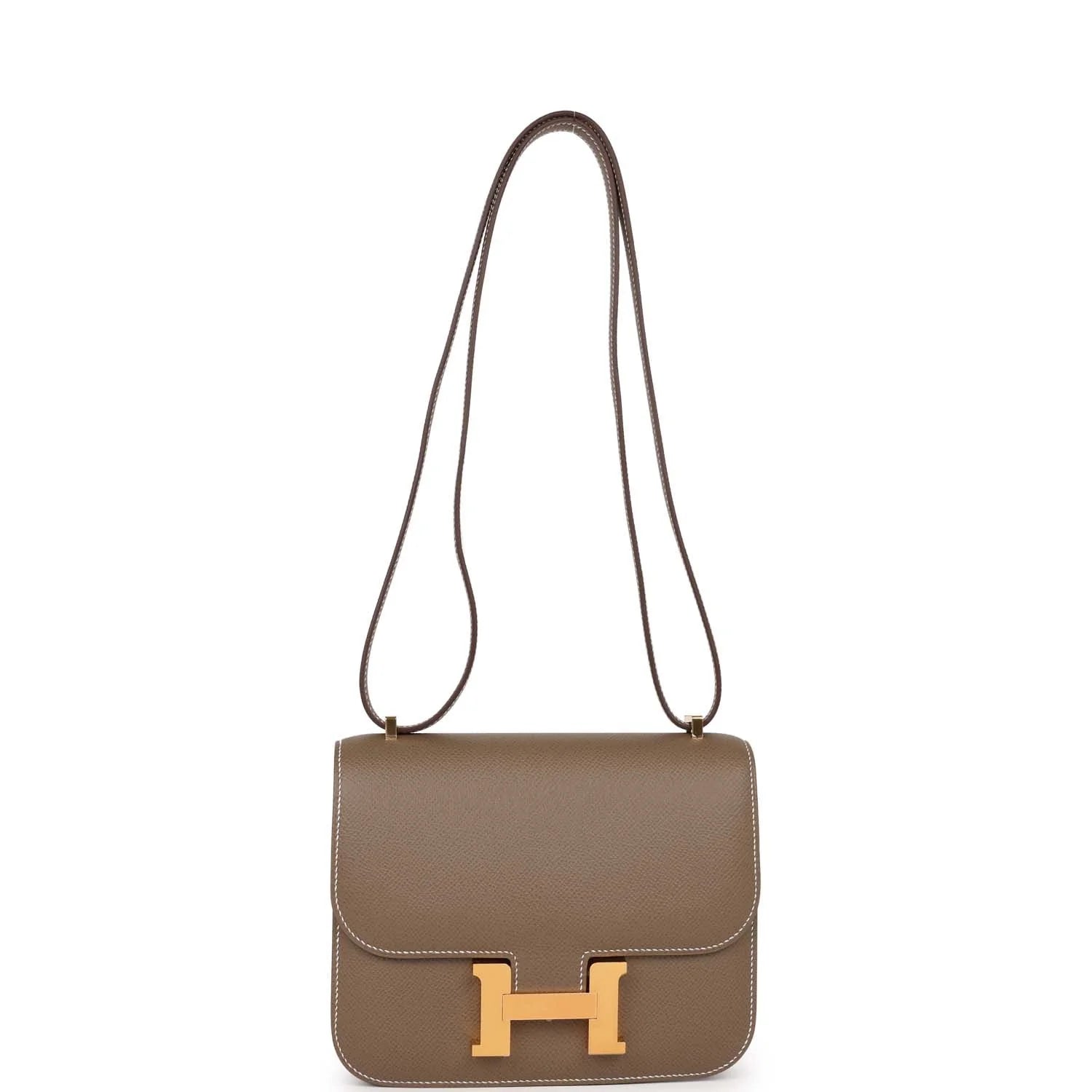 Constance 18 Etoupe Epsom Gold Hardware F14501