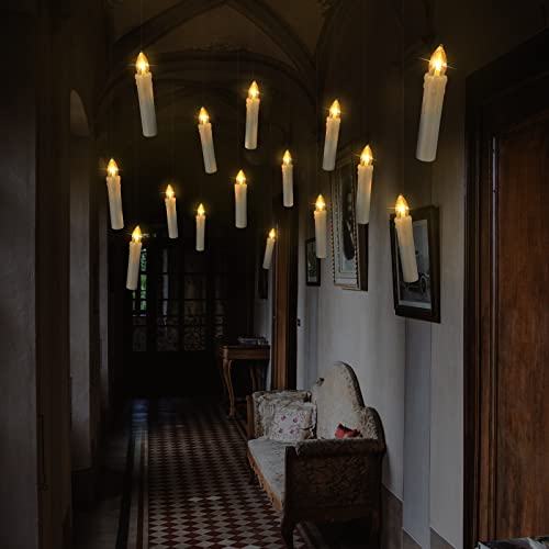 10 PCS LED Flameless Taper Candle with Remote Timer, Battery Operated Flickering Lights for Christmas Party Decoration O12722