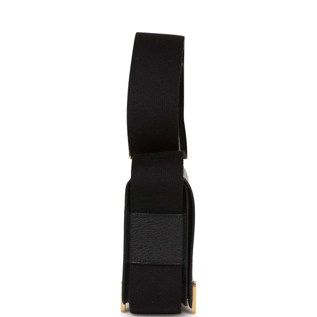 Black Chevre Leather Sandals J648