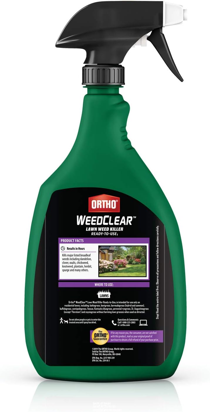 Weed Killer for Lawns, Ready-to-Use, Kills Dollarweed, Dandelion, Clover and Chickweed, 24 oz R4213